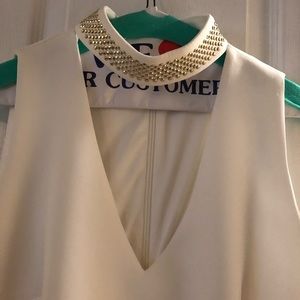 Calvin Klein ivory body con dress